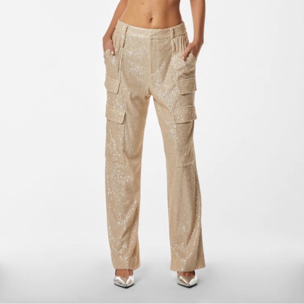 Noli Women’s Sequin Pants NWT color Pearl